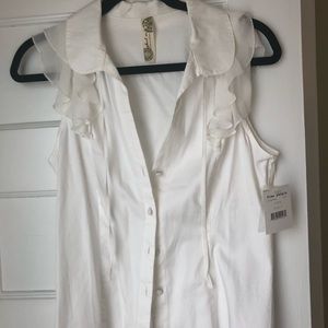 Free People Ivory Tank Top Blouse